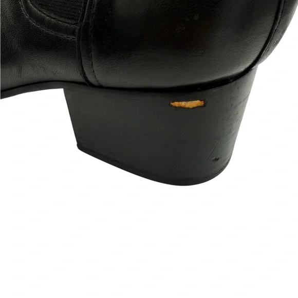 rag & bone Walker Black Leather Block Heel Chelsea Ankle Boots Size 40/10 - Picture 10 of 13
